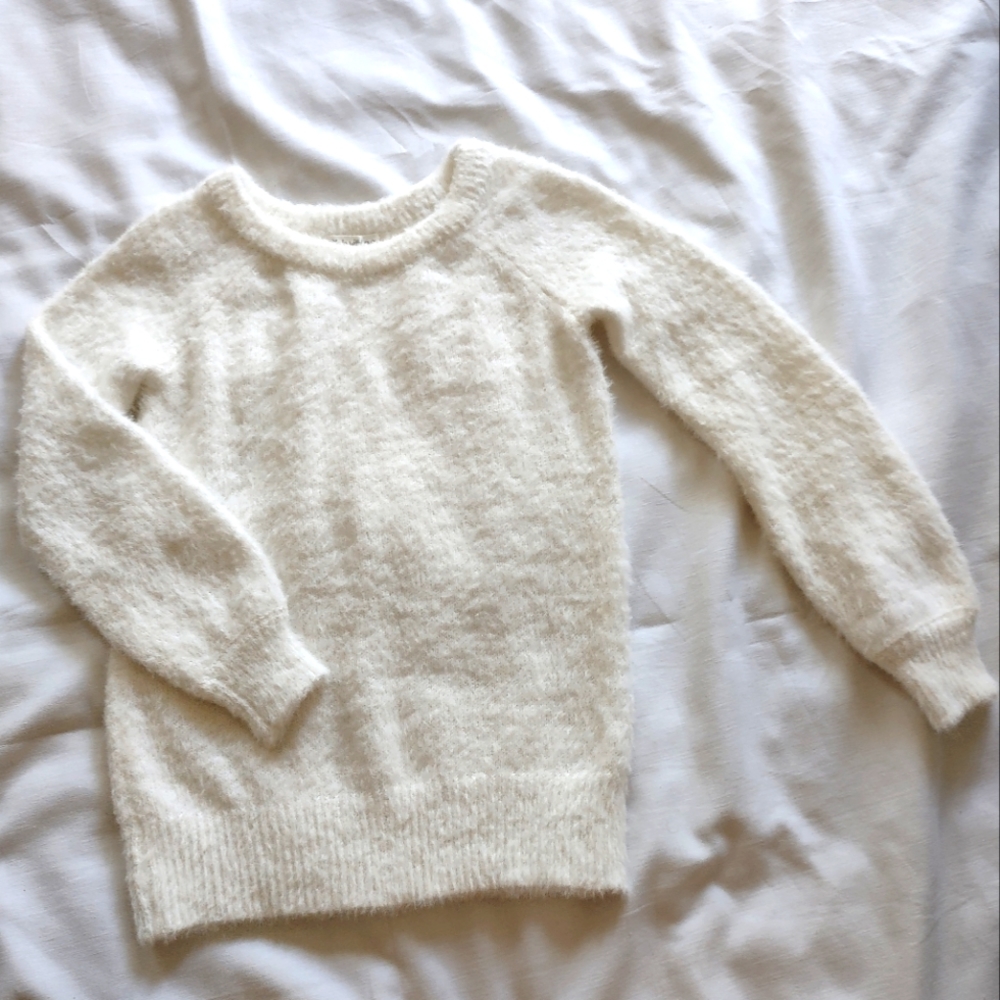 Made with love girls fluffy sweater size L